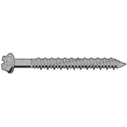 Concrete Screw, 1/4" Dia., Hex, 3 1/4 in L, 410 Stainless Steel Silver Ruspert, 100 PK