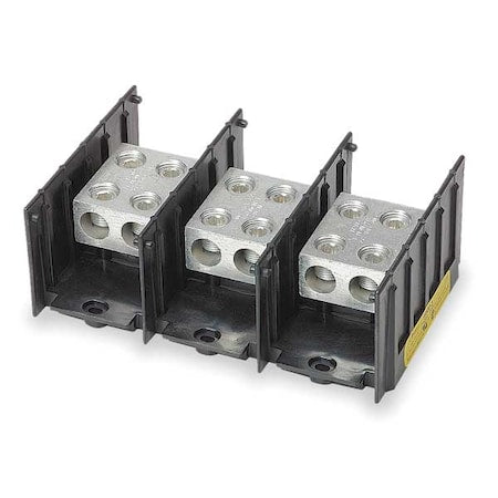 Power Distribution Block, Open, 3 Pole, 760 A Copper, 600 V AC/DC