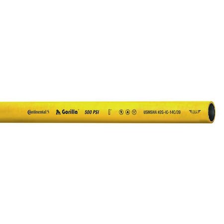 3/8" x 500 ft Rubber Bulk Multipurpose Air Hose 500 psi YL