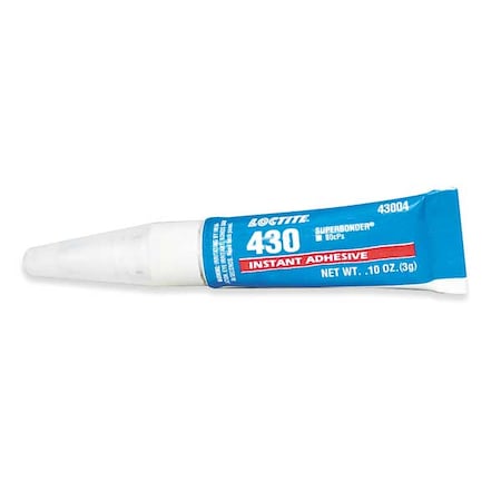 Instant Adhesive, 430 Series, Clear, 0.1 oz, Tube