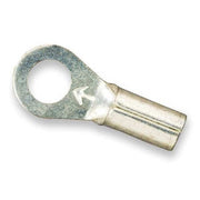 Ring Terminal, #6 Stud Size, 18 AWG, 1,000 V, Bare Insulated, Bare, Crimp Termination Only, 100 PK