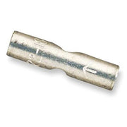 Butt Splice Wire Connector, 14 AWG Max, Bare, None Insulation, 600 V, 100 PK