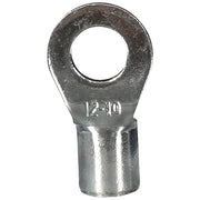 Ring Terminal, #10 Stud Size, 10 AWG, 1,000 V, Bare Insulated, Bare, Crimp Termination Only, 50 PK