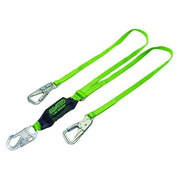 BackBiter Shock Absorbing Lanyard, 6 ft. Length, Snap Hook, Steel, 2 Leg(s), 310 lb. Weight Capacity