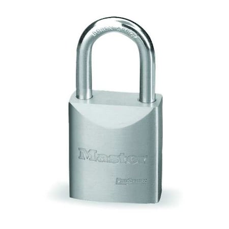 Padlock, Keyed Different, Long Shackle, Rectangular Steel Body, Boron Shackle, 29/32 in W