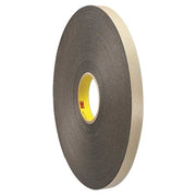 Double-Sided Foam Tape, 3/4 in W, 72 yd L, 1/32 in, Polyethylene Foam, Double-Sided