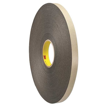 Double-Sided Foam Tape, 3/4 in W, 72 yd L, 1/32 in, Polyethylene Foam, Double-Sided