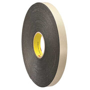 Double-Sided Foam Tape, 3/4 in W, 36 yd L, 1/16 in, Polyethylene Foam, Double-Sided