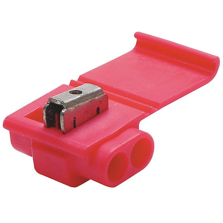 Insulation-Displacement Wire Connector, 16 AWG Max, 2 Port, Red, Polypropylene Insulation, 1,000 V