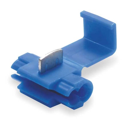 Insulation-Displacement Wire Connector, 16 AWG Max, 2 Port, Blue, Polypropylene Insulation, 1,000 V
