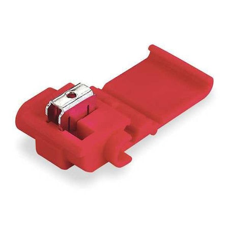 Insulation-Displacement Wire Connector, 16 AWG Max, 2 Port, Red, Polypropylene Insulation, 600 V