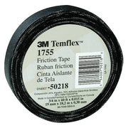 Electrical Friction Tape, 1755, Temflex, 3/4 in W x 60 ft L, 13 mil thick, Cotton, Black, 1 Pack