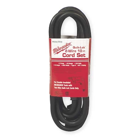 10' 2-Wire QUIK-LOK W/Twist Lock Plug Cord