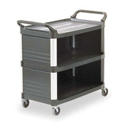 Enclosed Service Cart, Plastic, 300 lb Load Capacity, 3 Shelves, 40 3/8 in L, 20 in W, 37 4/5 in H