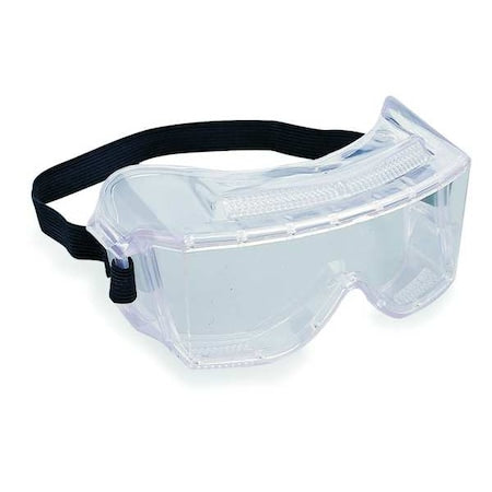 Safety Goggles, Clear Lens, Uncoated, Direct Vented, Rubber Strap, Centurion Series