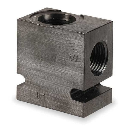 Valve Base,9/16-18 SAE,Steel,8-2 Cavity