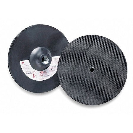 Hook-and-Loop Disc Backup Pad,  4 1/2 in Dia, 1/8 in Thick, Non- Vacuum, 5/8'-11 Connector Size