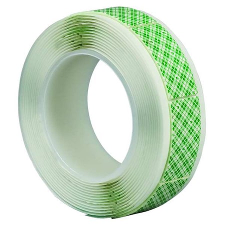 Double-Sided Foam Tape, 1 in W, 3 in L, 3/32 in, Polyurethane Foam, Double-Sided, 108 PK