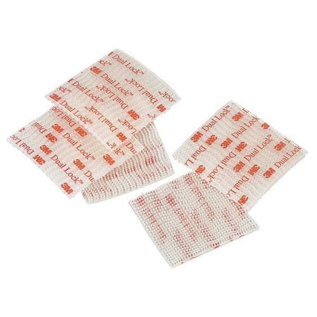 Reclosable Fastener Shapes, Acrylic Adhesive, 2 in, 1 in W, Clear, 100 PK