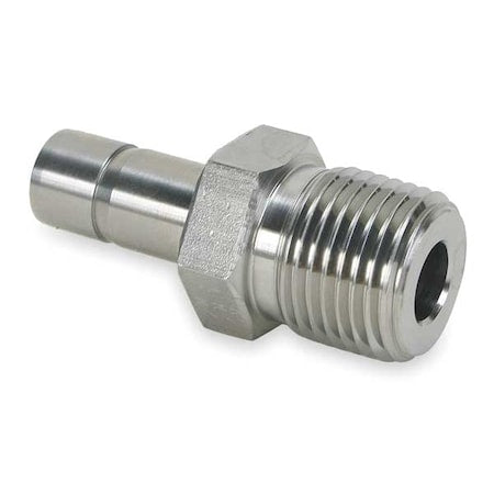 3/8" x 1/2" A-LOK x MNPT SS Tube End Male Adapter
