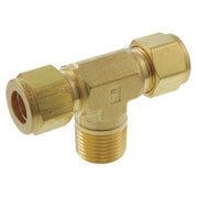 1/2" A-LOK x MNPT Brass Branch Tee