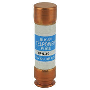 Telecom Protection Fuse, TPN Series, 40A, Fast-Acting, Not Rated, Cylindrical