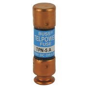 Telecom Protection Fuse, TPN Series, 5A, Fast-Acting, Not Rated, Cylindrical