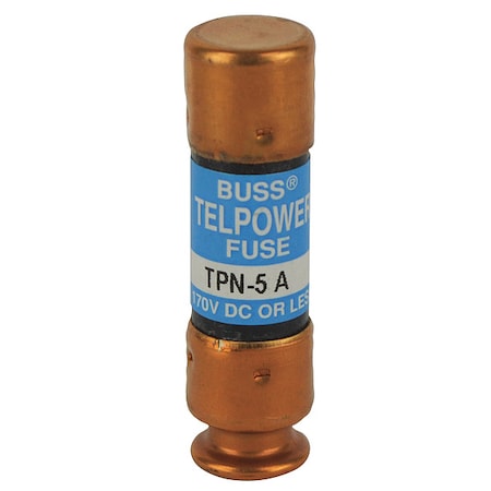 Telecom Protection Fuse, TPN Series, 5A, Fast-Acting, Not Rated, Cylindrical