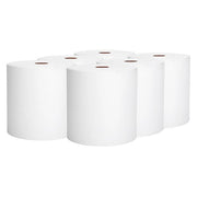 Essential Hardwound Paper Towels, 1 Ply, Continuous Roll Sheets, 950 ft, White, 6 PK