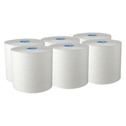 Hard Roll Paper Towels for Blue Core Dispensers, White, (700'/Roll, 6 Rolls/Case, 4,200'/Case)