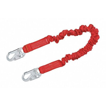 PRO-Stop(TM) Shock Absorbing Lanyard, 6 ft. Length, Snap Hook, Steel, 1 Leg(s)
