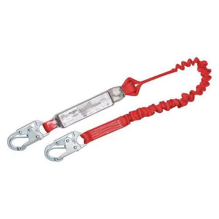 PRO(TM) Pack Adjustable Shock Absorbing Lanyard, Snap Hook, Steel, 1 Leg(s), 310 lb. Weight Capacity
