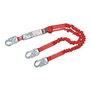 PRO(TM) Pack Shock Absorbing Lanyard, 6 ft. Length, Snap Hook, Steel, 2 Leg(s)