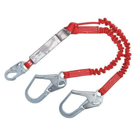 PRO(TM) Pack Shock Absorbing Lanyard, 6 ft. Length, Snap Hook, Steel, 2 Leg(s)