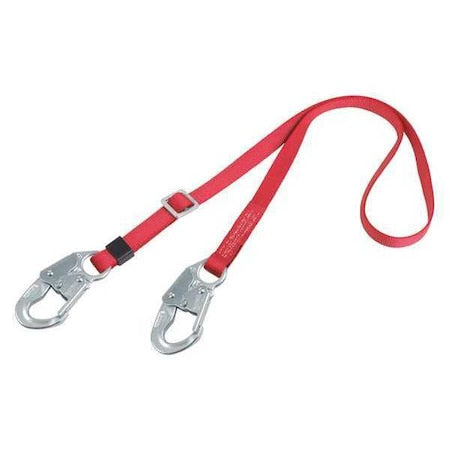 PRO(TM) Adjustable Positioning Lanyard, 6 ft. Length, Snap Hook, Steel, 1 Leg(s)