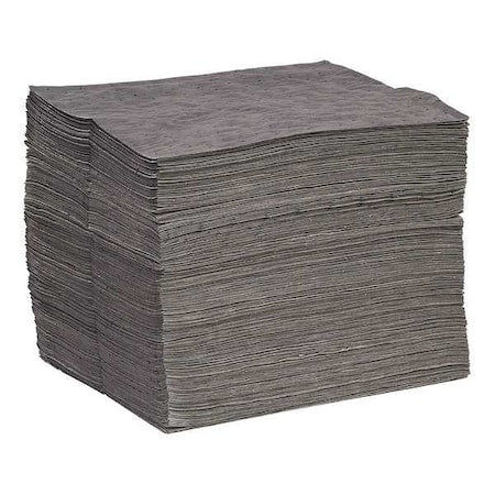 Sorbent Pad, 31 gal, 15 in x 19 in, Universal, Gray, 200 PK