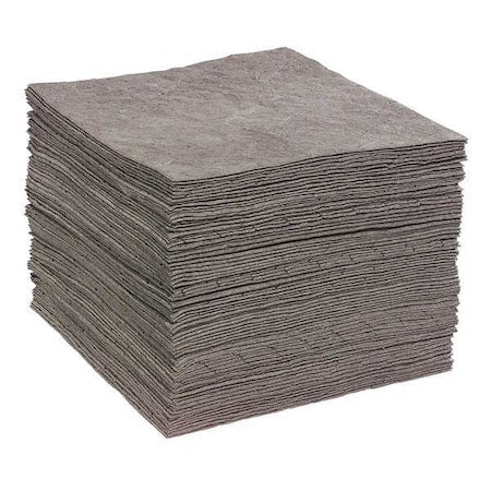 Sorbent Pad, 29 gal, 15 in x 19 in, Universal, Gray, Polypropylene