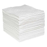 Sorbent Pad, 20 gal, 15 in x 19 in, Oil, White, Polypropylene