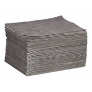 Sorbent Pad, 17 gal, 15 in x 19 in, Universal, Gray, 100 PK