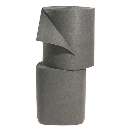 Sorbent Roll, 49 gal, 15 in x 150 ft, Universal, Gray, 2 PK