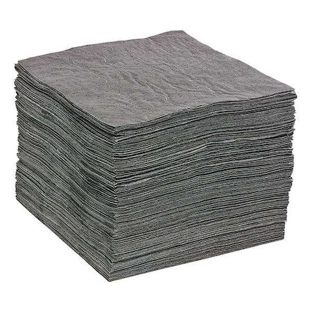 Sorbent Pad, 28 gal, 15 in x 19 in, Universal, Gray, 200 PK