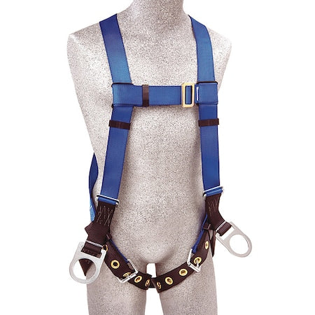 First(TM) Full Body Harness, XL, 310 lb., Mating Chest/ Tongue Leg Straps, Back, Front, Side D-Ring