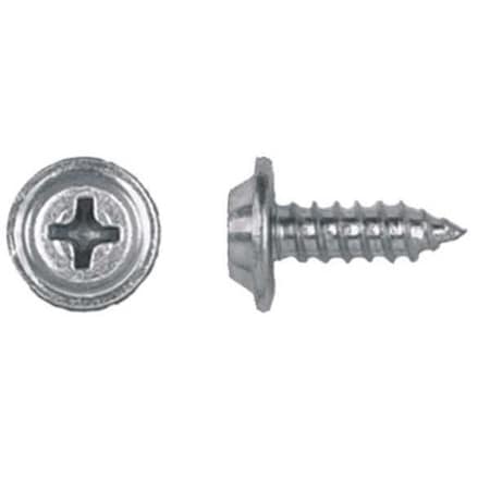 Sheet Metal Screw, #8 x 1/2 in, Zinc Plated Steel Flat Head Phillips Drive, 100 PK