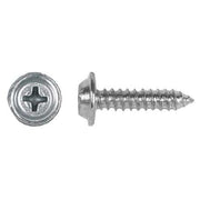 Sheet Metal Screw, #8 x 3/4 in, Zinc Plated Steel Flat Head Phillips Drive, 100 PK