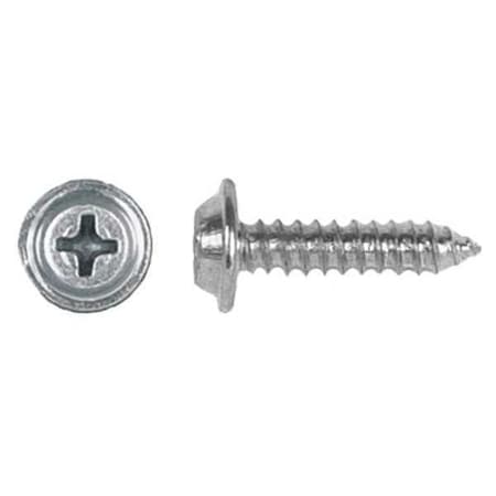 Sheet Metal Screw, #8 x 3/4 in, Zinc Plated Steel Flat Head Phillips Drive, 100 PK