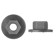 Flange Nut, M8-1.25, Steel, Not Graded, Phosphate, 10 mm Ht, 25 PK