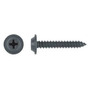 Sheet Metal Screw, #8 x 1 in, Black Phosphate Steel Flat Head Phillips Drive, 100 PK