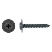 Sheet Metal Screw, #8 x 1 in, Black Phosphate Steel Flat Head Phillips Drive, 100 PK
