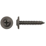 Sheet Metal Screw, #10 x 1 in, Black Phosphate Steel Flat Head Phillips Drive, 50 PK
