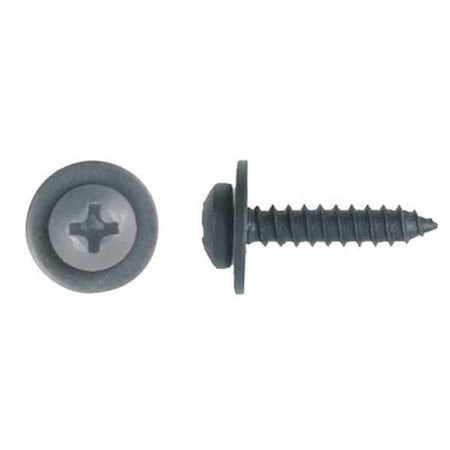Sheet Metal Screw, #8 x 3/4 in, Black Phosphate Steel Pan Head Phillips Drive, 50 PK